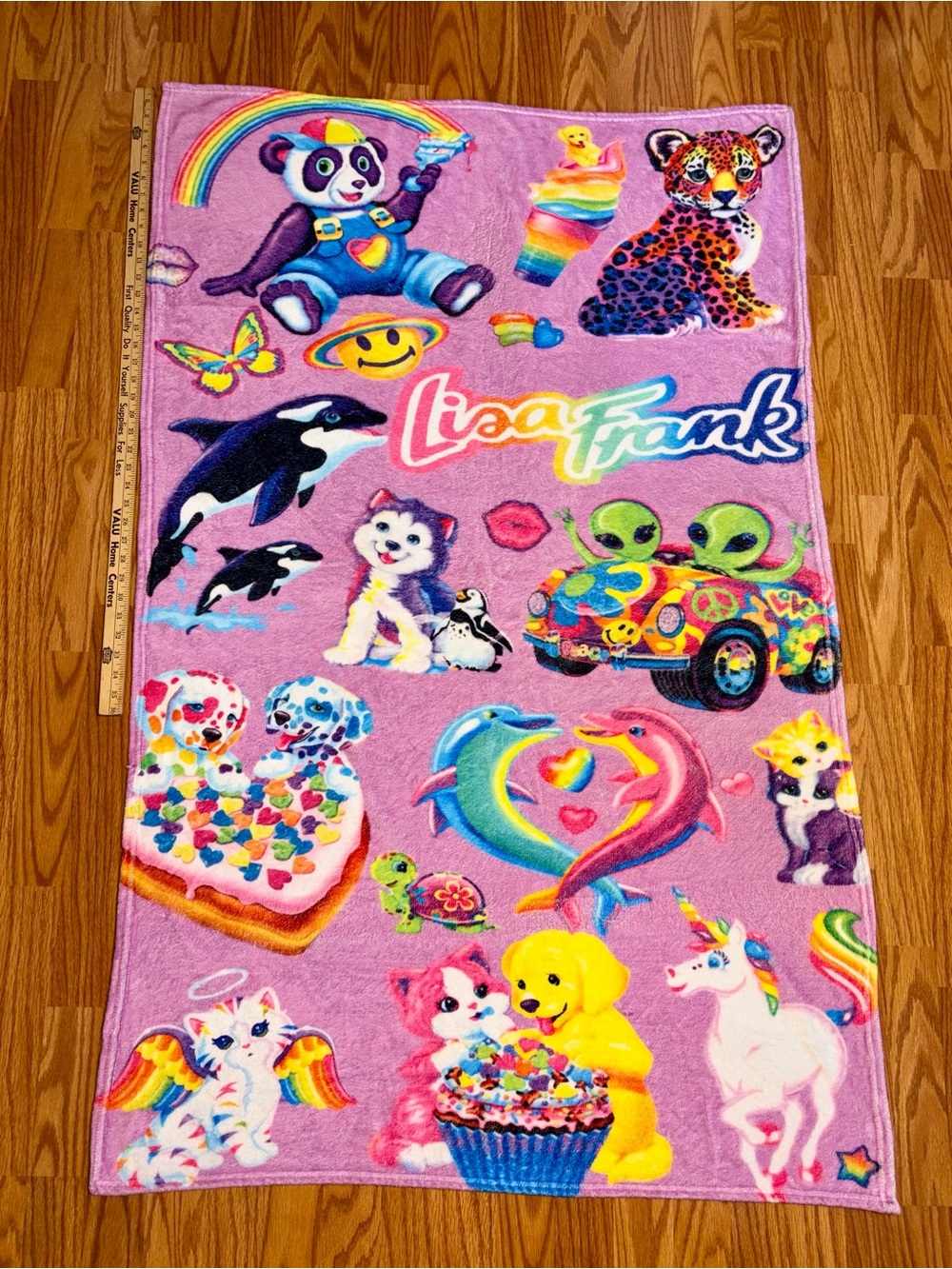 Soft & Cozy Lisa Frank dupe Print Fleece Blanket 39.37 x 59.06 inches Gently Use